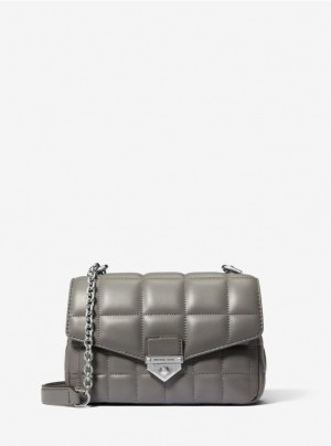 Grey Michael Kors SoHo Small Quilted Leather Women's's Shoulder Bags | HPSX90158